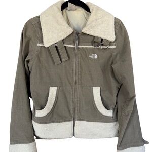 The North Face Women's Olive Green and Cream Jacket